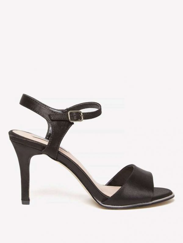 Showcase Black 'Senorita' Satin Sandals